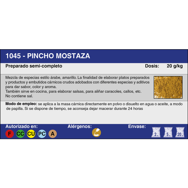 PINCHOS MOSTAZA (20 Kg.)