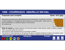 CHURRASCO AMARILLO S/SAL (20 Kg.)