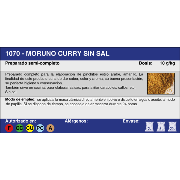 MORUNO CURRY SS (20 Kg.)