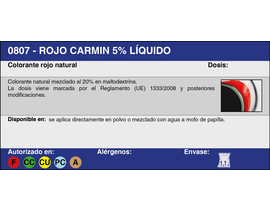 ROJO CARMIN 5% LÍQUIDO (E120) (1,1KG)