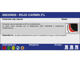 ROJO CARMIN 2% POLVO ( 1 Kg.)