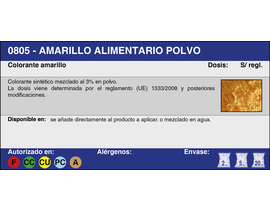 AMARILLO ALIMENTARIO POLVO (2 Kg.)