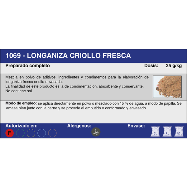 LONGANIZA CRIOLLO FRESCA (20 Kg.)